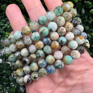 8mm Chrysocolla Beaded Bracelet
